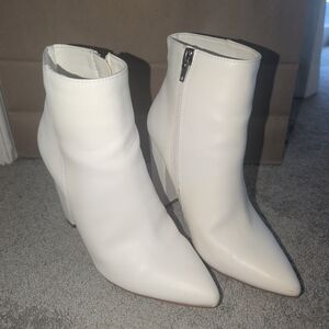 Elegant White Ankle Boots